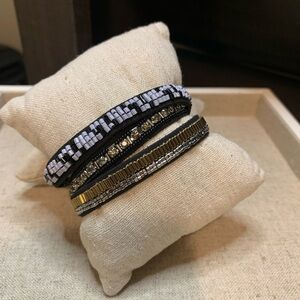 Stylish Beaded Leather Bracelet Set